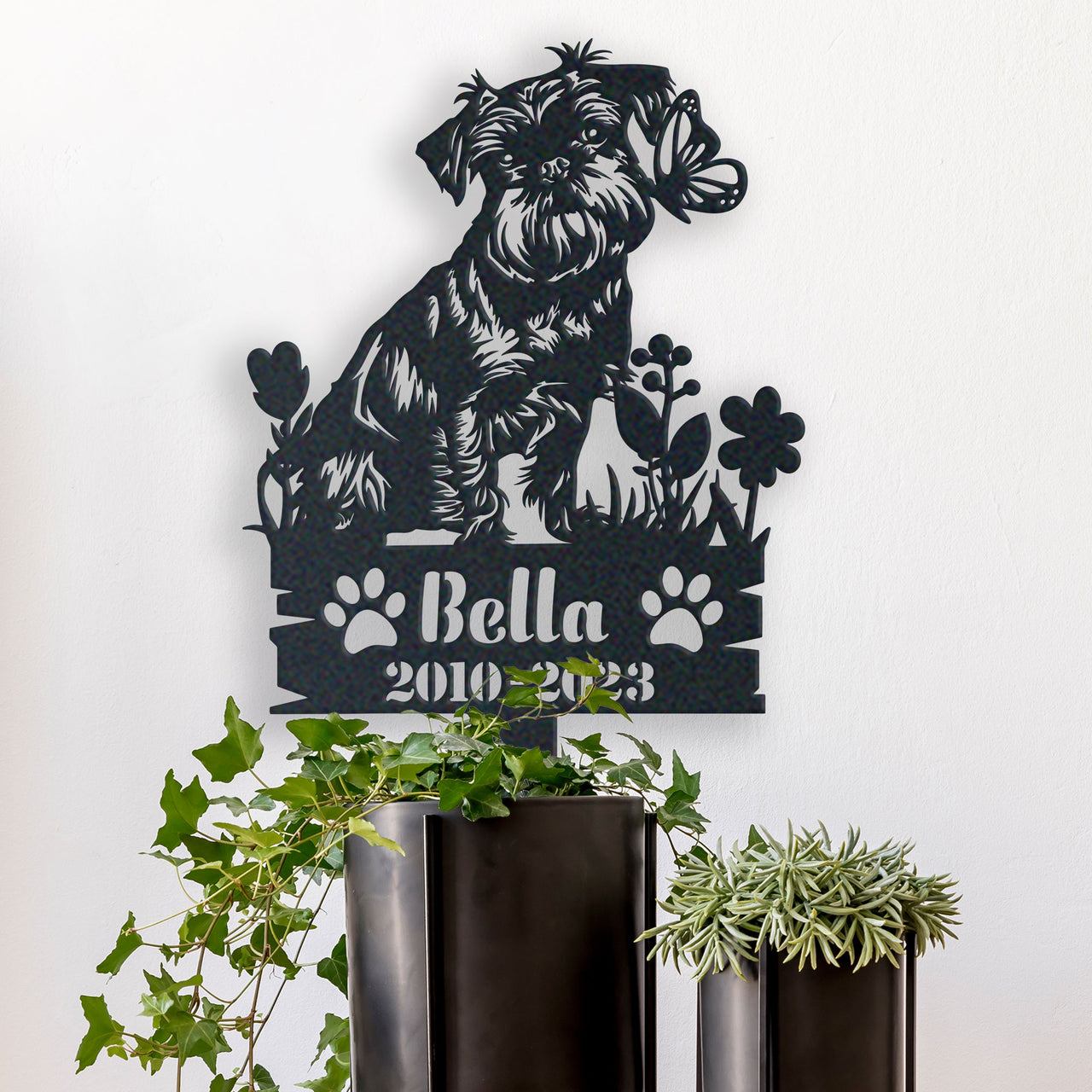 Personalized Garden Stake Gift for Brussels Griffon Memorial Pet Sympathy Signs Dog Loss Gift