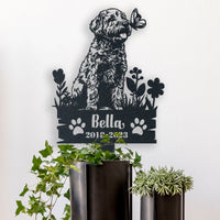 Thumbnail for Personalized Garden Stake Gift for Goldendoodle Memorial Pet Sympathy Signs Dog Loss Gift 1