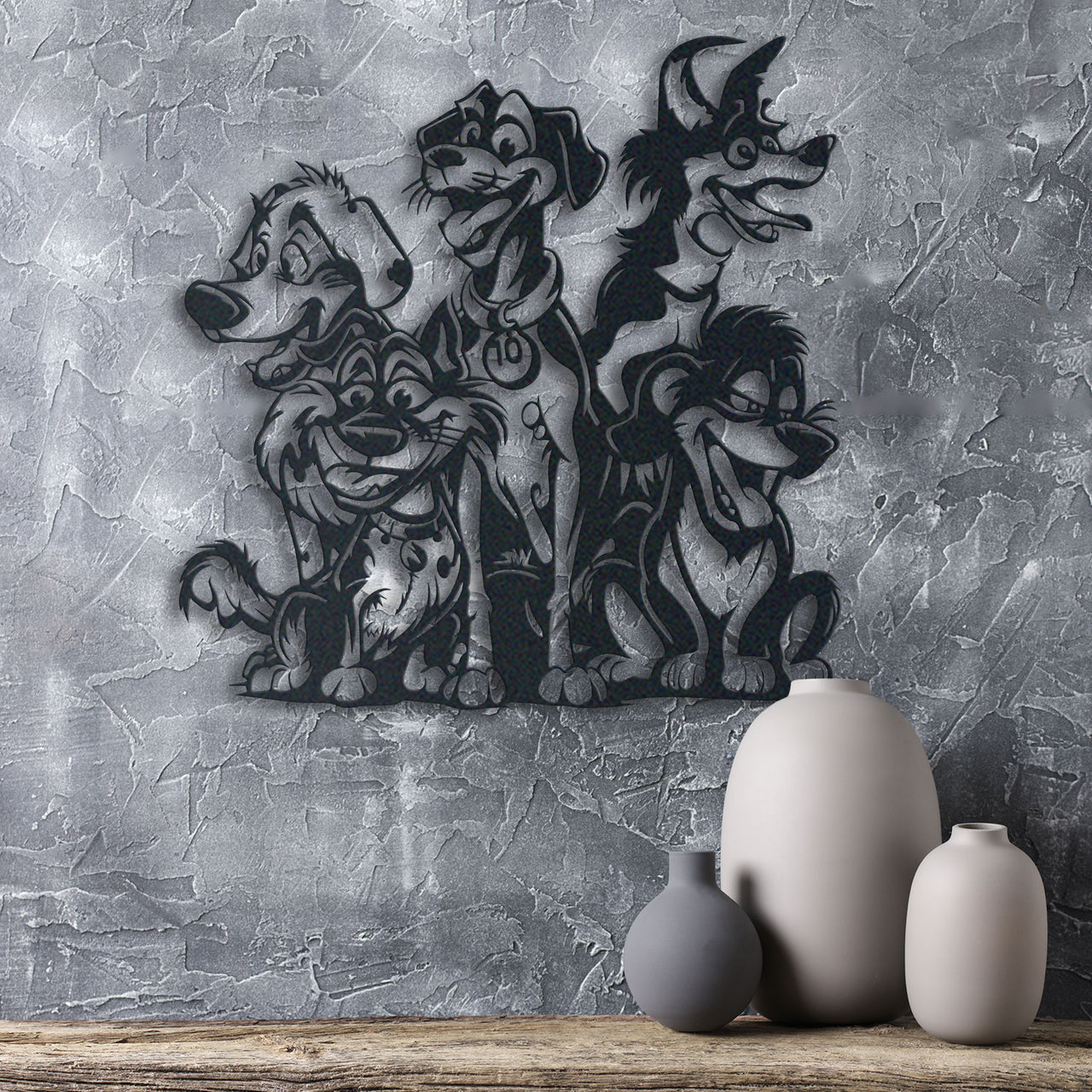 Funny Dogs Metal Wall Art, Cheerful Canine-Inspired Home Decor, Wall Hanging, Dog Lover Gift