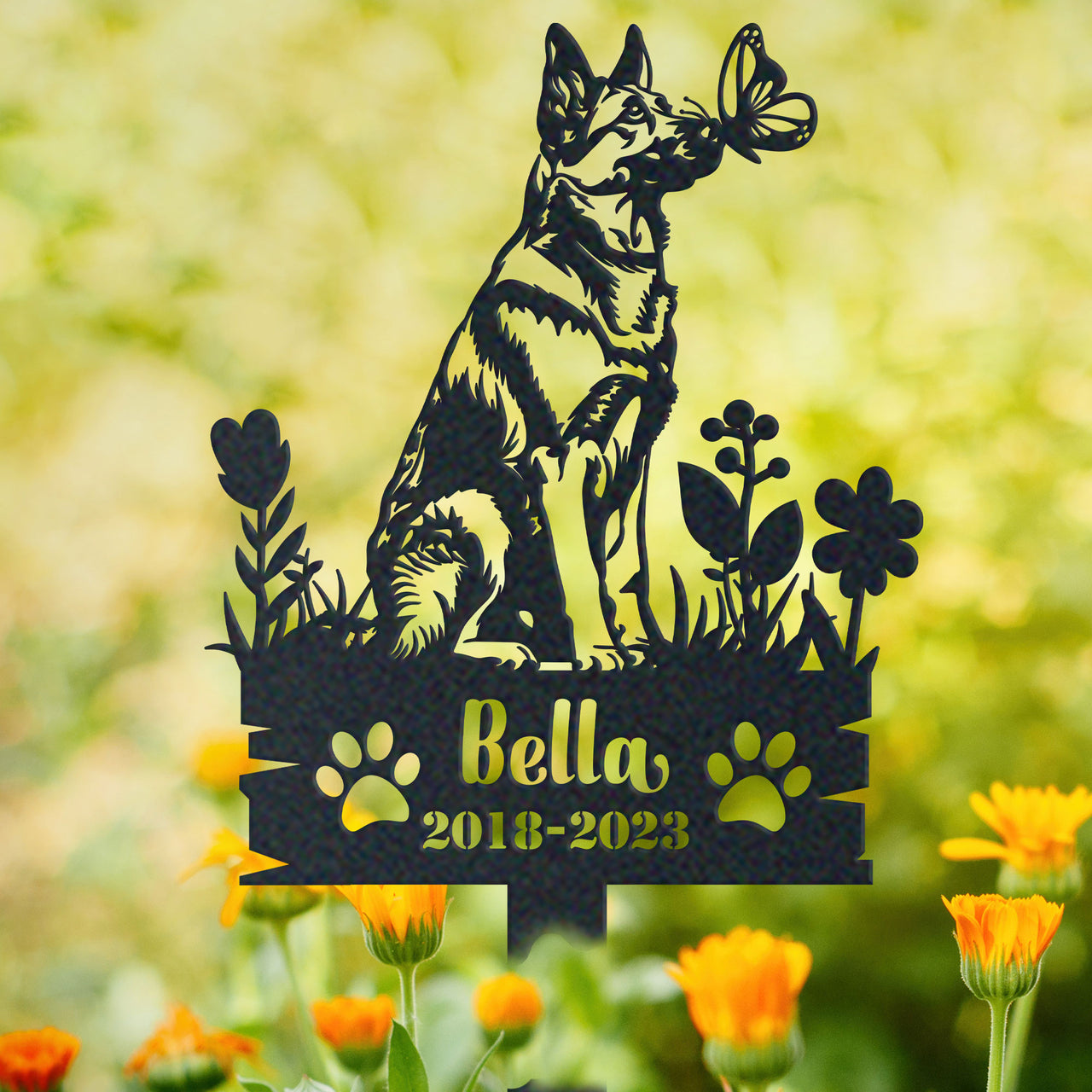 Personalized Garden Stake Gift for German Shepherd Memorial Pet Sympathy Signs Dog Loss Gift 2