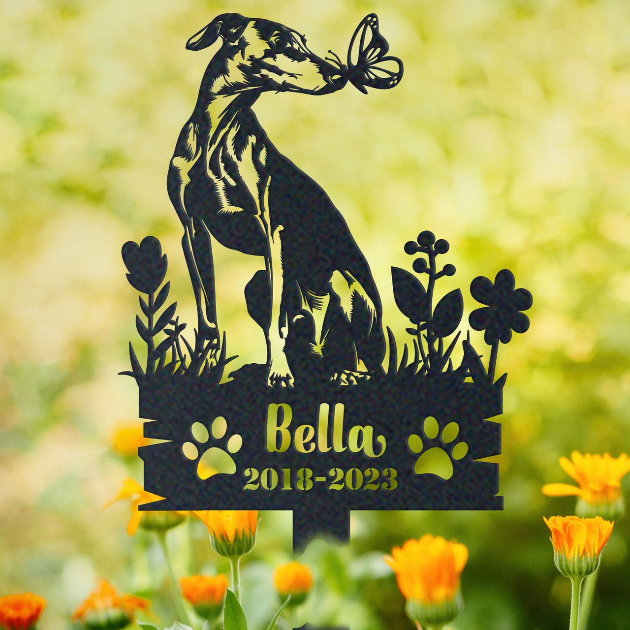 Personalized Garden Stake Gift for Greyhound Memorial Pet Sympathy Signs Dog Loss Gift