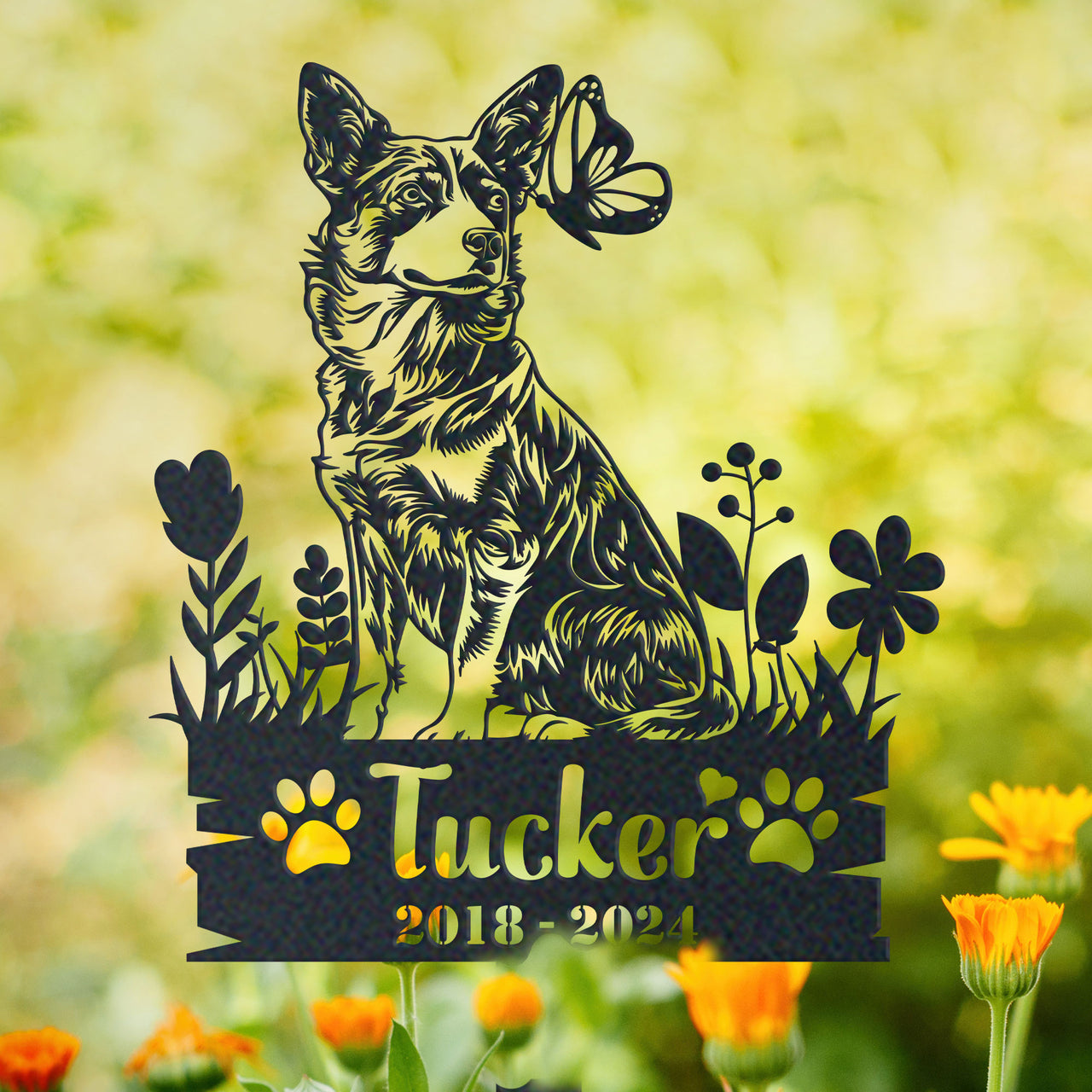 Personalized Garden Stake Gift for Australian Cattle Dog Memorial Pet Sympathy Signs Dog Loss Gift