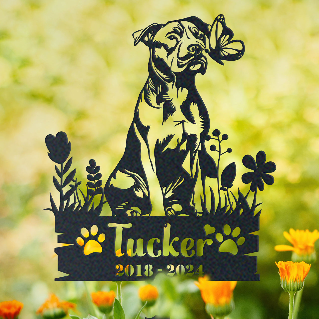 Personalized Garden Stake Gift for American Staffordshire Terrier Memorial Pet Sympathy Signs Dog Loss Gift (Copy)