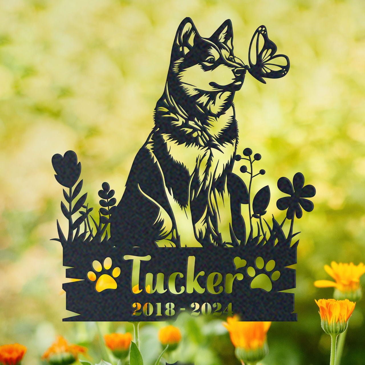 Personalized Garden Stake Gift for Akita Memorial Pet Sympathy Signs Dog Loss Gift