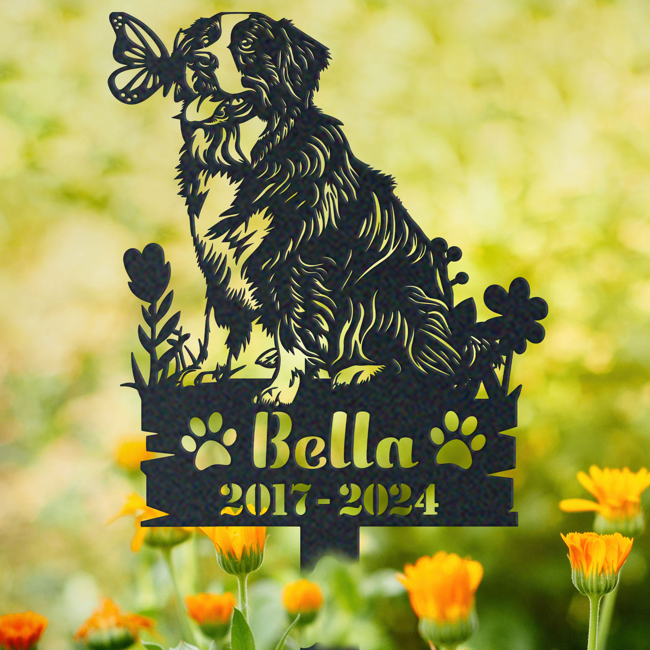 Personalized Garden Stake Gift for Bernese Mountain Memorial Pet Sympathy Signs Dog Loss Gift