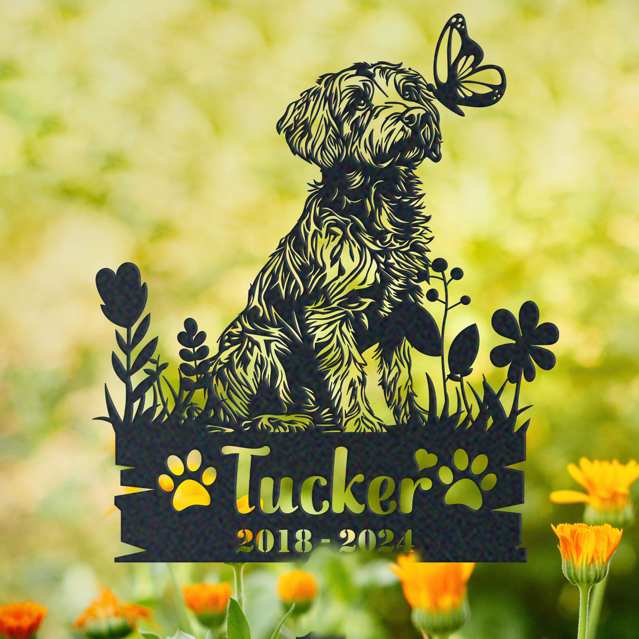 Personalized Garden Stake Gift for Aussiedoodle Memorial Pet Sympathy Signs Dog Loss Gift