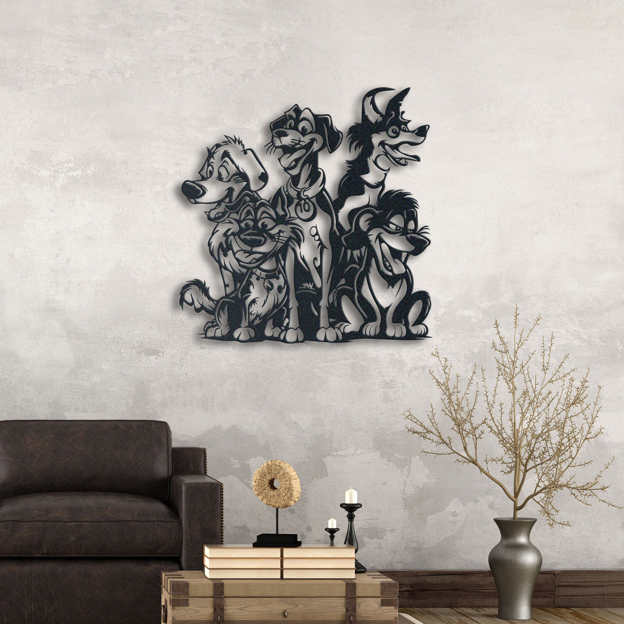 Funny Dogs Metal Wall Art, Cheerful Canine-Inspired Home Decor, Wall Hanging, Dog Lover Gift