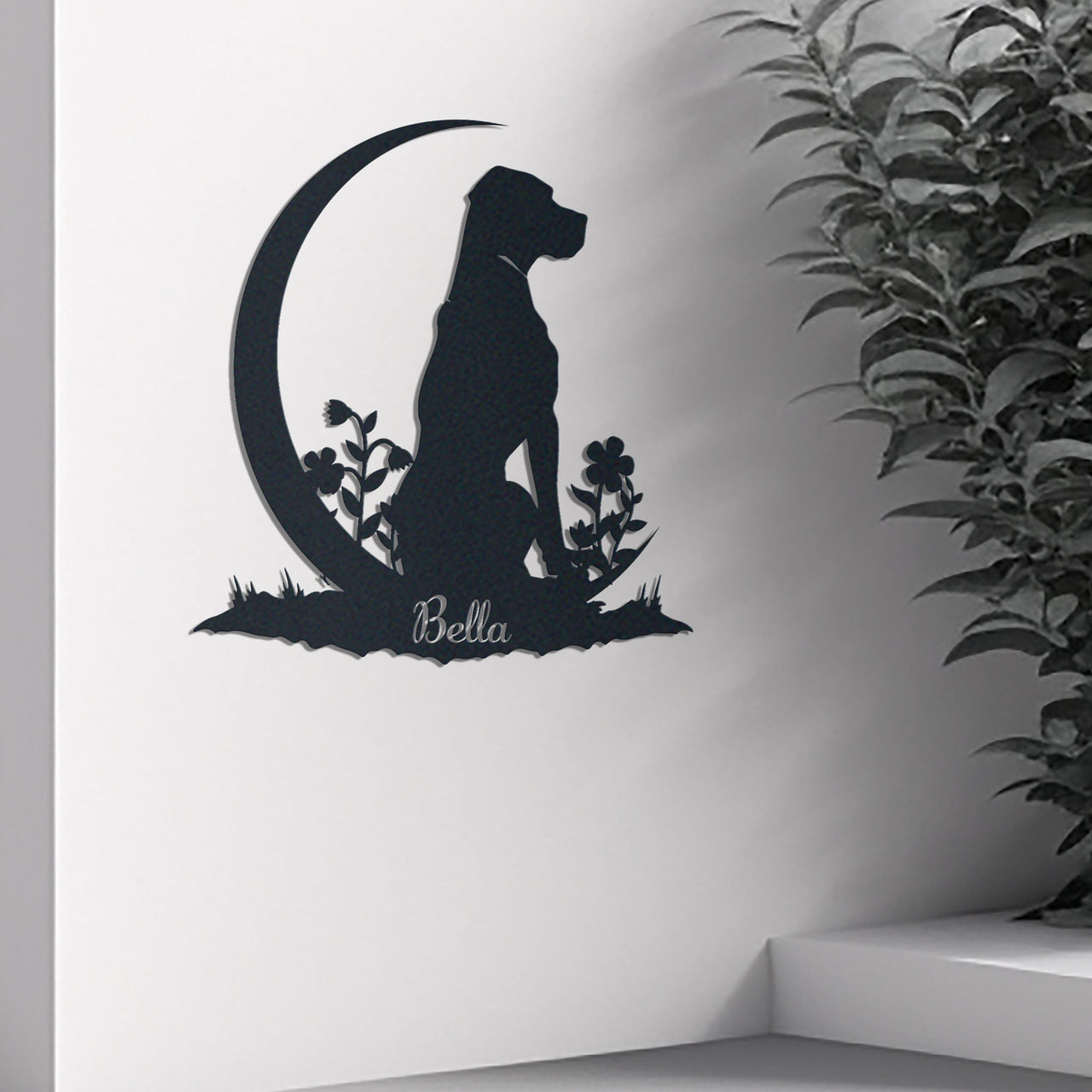 Boxer 1 Metal Wall Art, Personalized Home Decor Gift, Ideal Gift for Dog Lovers