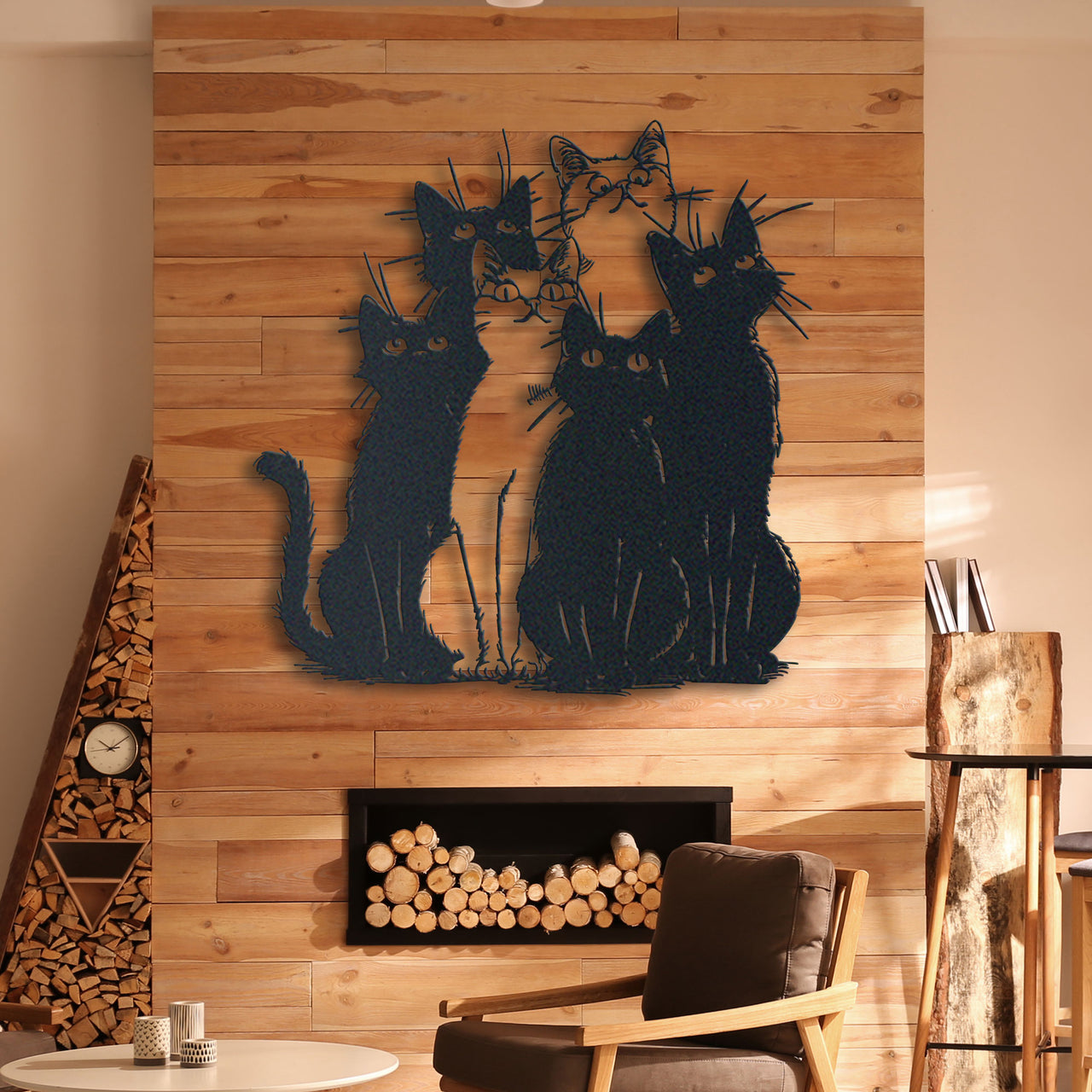 Funny Cats Metal Wall Art, Quirky Cat Decor for Living Room, Perfect Cat Lover Gift