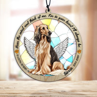 Thumbnail for Suncatcher Ornament Afghan Hound Sitting Memorial, Dog Ornament Home Decor, Pet Loss Gift, Thoughtful Christmas Gift