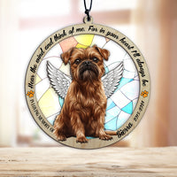 Thumbnail for Suncatcher Ornament Brussels Griffon Sitting Memorial, Dog Ornament Home Decor, Pet Loss Gift, Thoughtful Christmas Gift