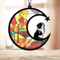 Thumbnail for Suncatcher Ornament Japanese Chin Memorial, Dog Ornament Home Decor, Pet Loss Gift, Thoughtful Christmas Gift