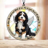 Thumbnail for Suncatcher Ornament Bernedoodle Sitting Memorial, Dog Ornament Home Decor, Pet Loss Gift, Thoughtful Christmas Gift