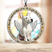 Thumbnail for Suncatcher Ornament Bull Terrier Sitting Memorial, Dog Ornament Home Decor, Pet Loss Gift, Thoughtful Christmas Gift