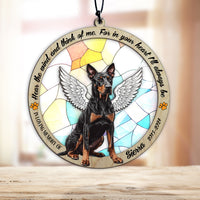 Thumbnail for Suncatcher Ornament Doberman 1 Sitting Memorial, Dog Ornament Home Decor, Pet Loss Gift, Thoughtful Christmas Gift