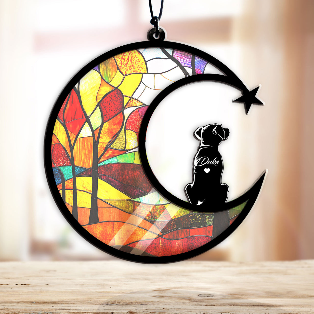 Suncatcher Ornament Jack Russell Terrier Memorial, Dog Ornament Home Decor, Pet Loss Gift, Thoughtful Christmas Gift