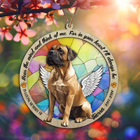 Thumbnail for Suncatcher Ornament Boerboel Sitting Memorial, Dog Ornament Home Decor, Pet Loss Gift, Thoughtful Christmas Gift