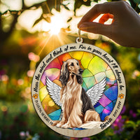 Thumbnail for Suncatcher Ornament Afghan Hound Sitting Memorial, Dog Ornament Home Decor, Pet Loss Gift, Thoughtful Christmas Gift