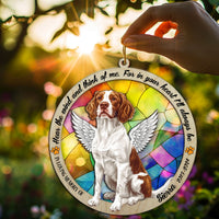 Thumbnail for Suncatcher Ornament Brittany Spaniel Sitting Memorial, Dog Ornament Home Decor, Pet Loss Gift, Thoughtful Christmas Gift