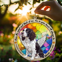 Thumbnail for Suncatcher Ornament English Springer Spaniel Sitting Memorial, Dog Ornament Home Decor, Pet Loss Gift, Thoughtful Christmas Gift