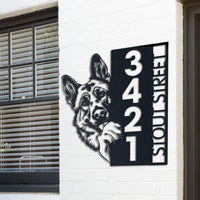 Thumbnail for Dog House Number, Dog Address Sign, Vertical House Number Plaque for Outdoor Use