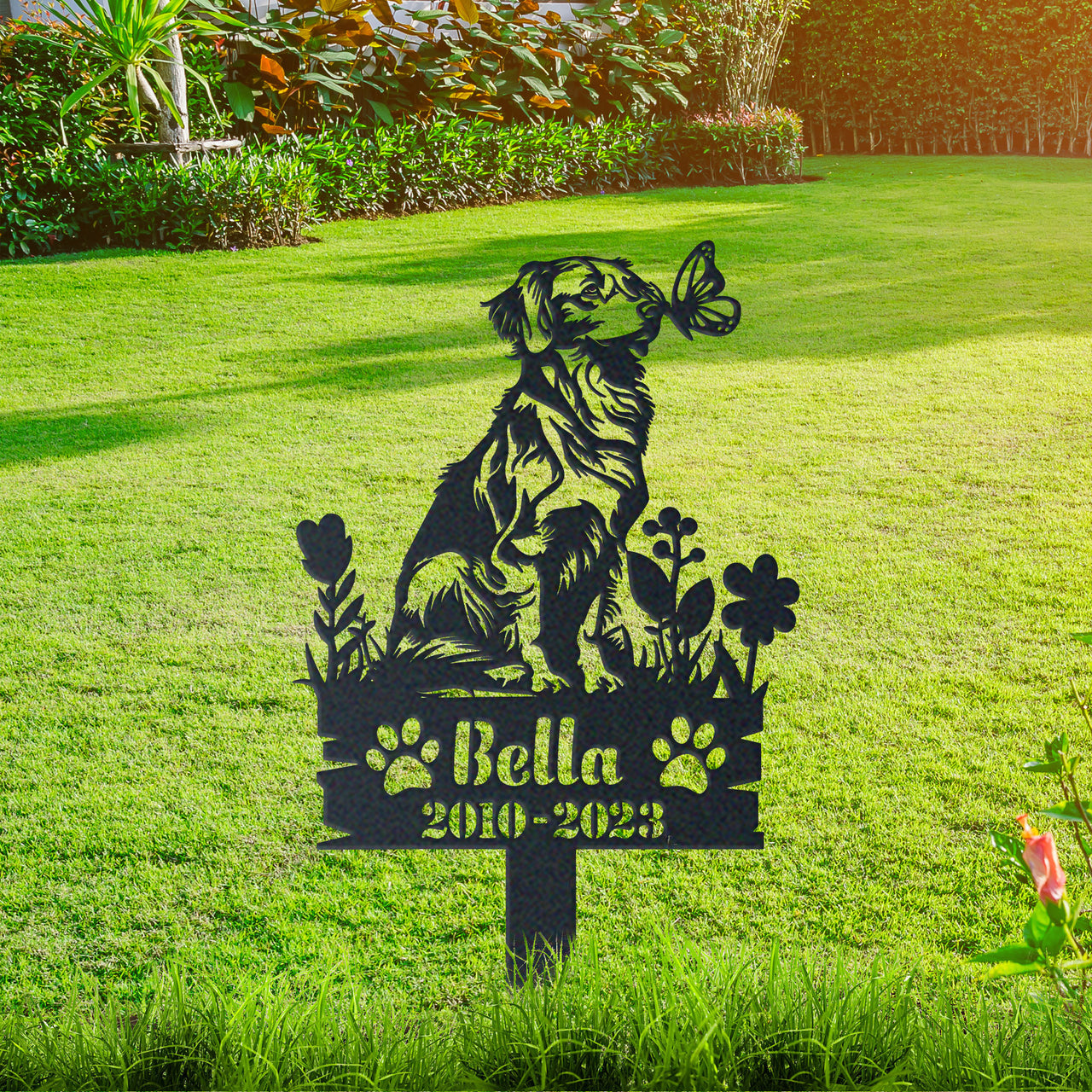 Personalized Garden Stake Gift for Brittany Spaniel Memorial Pet Sympathy Signs Dog Loss Gift