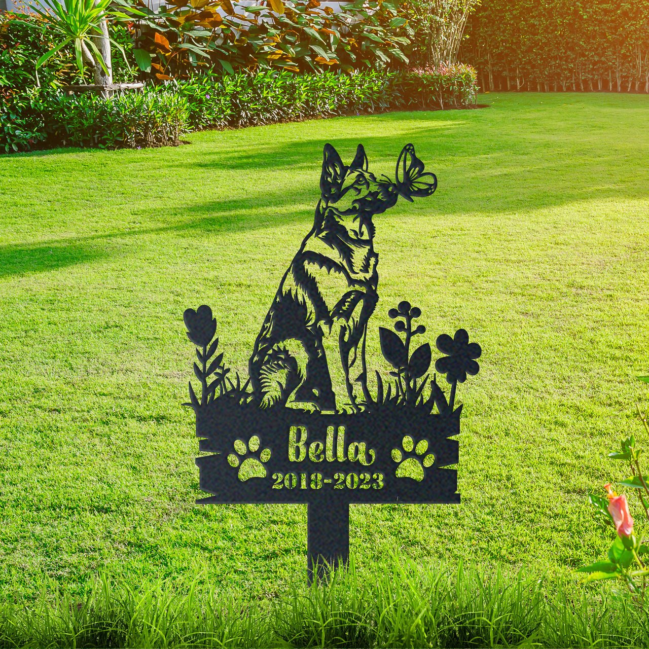 Personalized Garden Stake Gift for German Shepherd Memorial Pet Sympathy Signs Dog Loss Gift 2