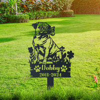 Thumbnail for Personalized Garden Stake Gift for Pug Memorial Pet Sympathy Signs Dog Loss Gift