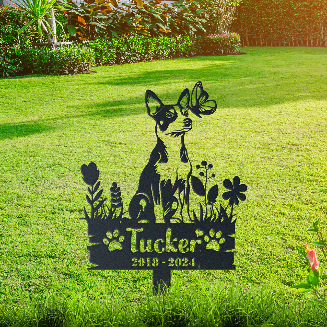 Personalized Garden Stake Gift for Basenji Memorial Pet Sympathy Signs Dog Loss Gift