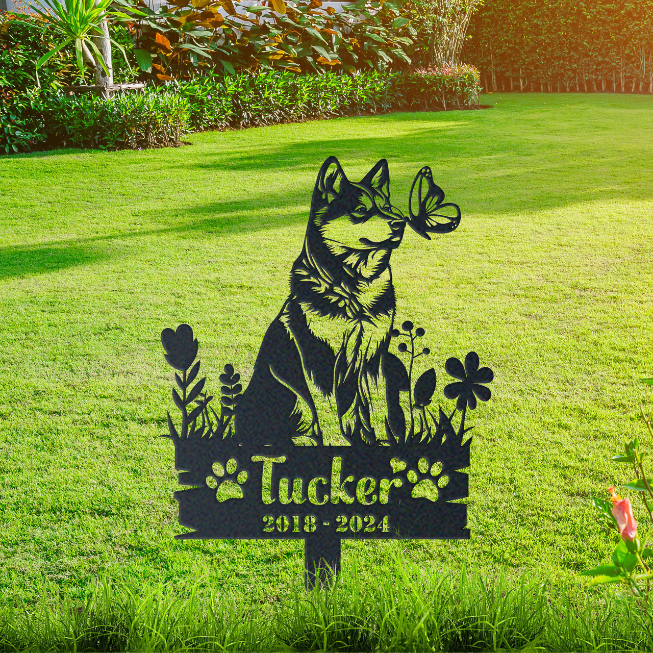 Personalized Garden Stake Gift for Akita Memorial Pet Sympathy Signs Dog Loss Gift