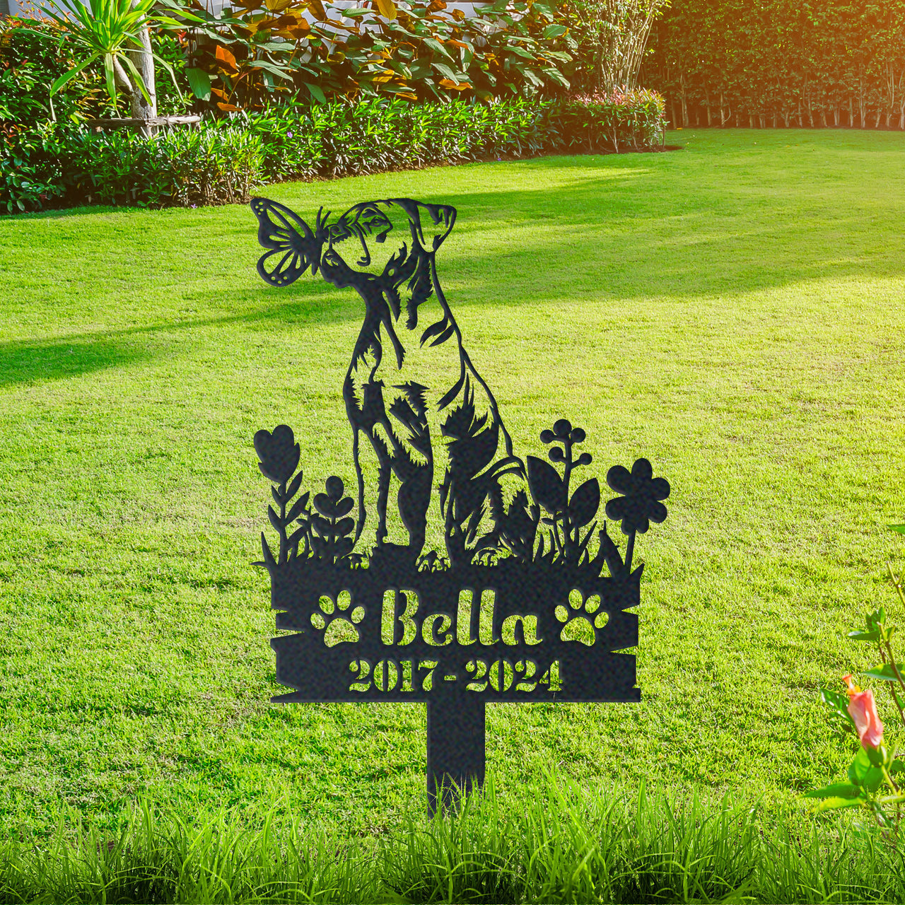 Personalized Garden Stake Gift for American Bulldog Memorial Pet Sympathy Signs Dog Loss Gift