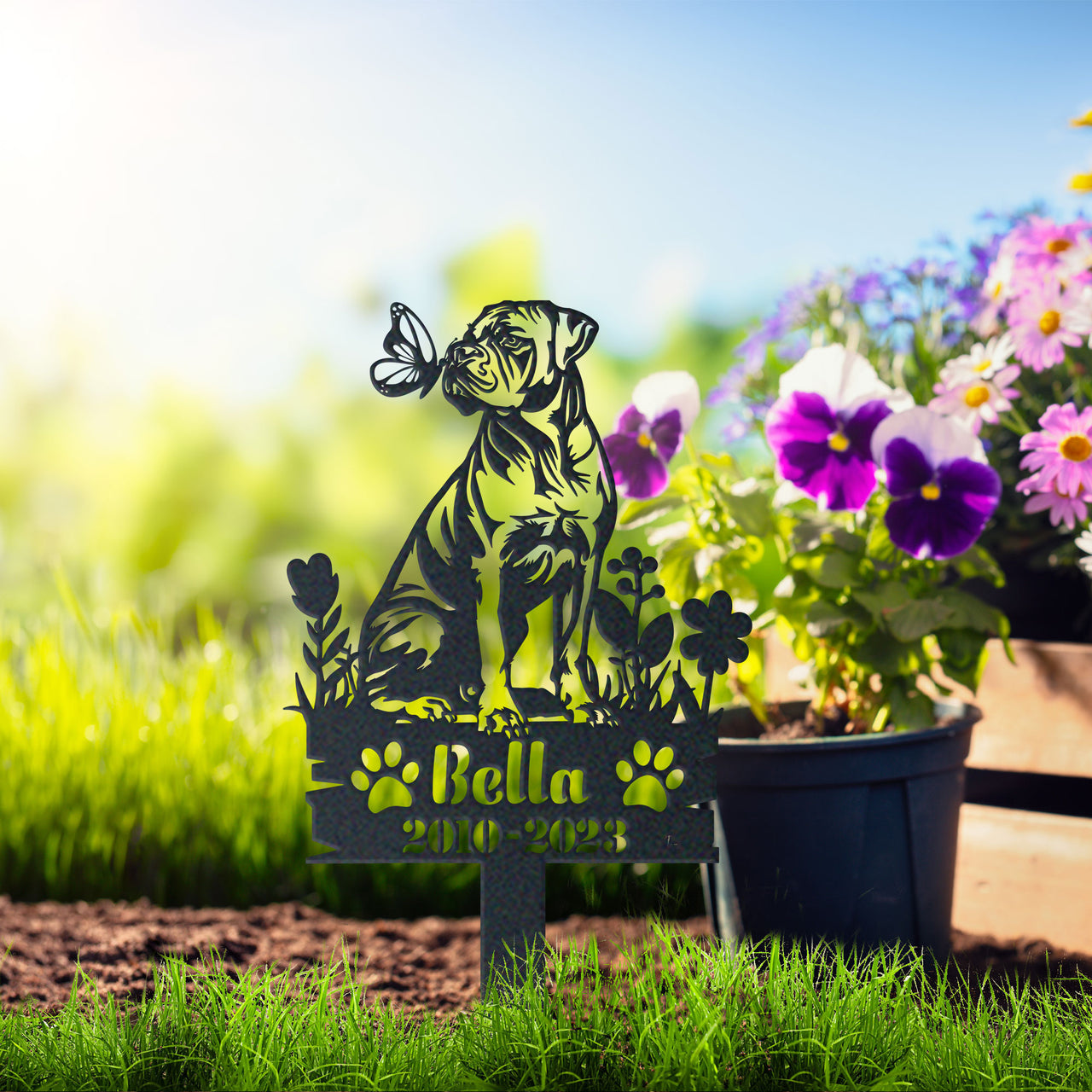 Personalized Garden Stake Gift for Boerboel Memorial Pet Sympathy Signs Dog Loss Gift