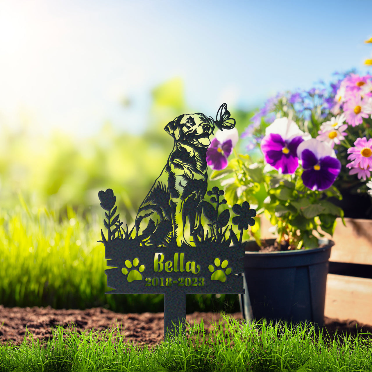 Personalized Garden Stake Gift for Labrador Retriever Memorial Pet Sympathy Signs Dog Loss Gift 2