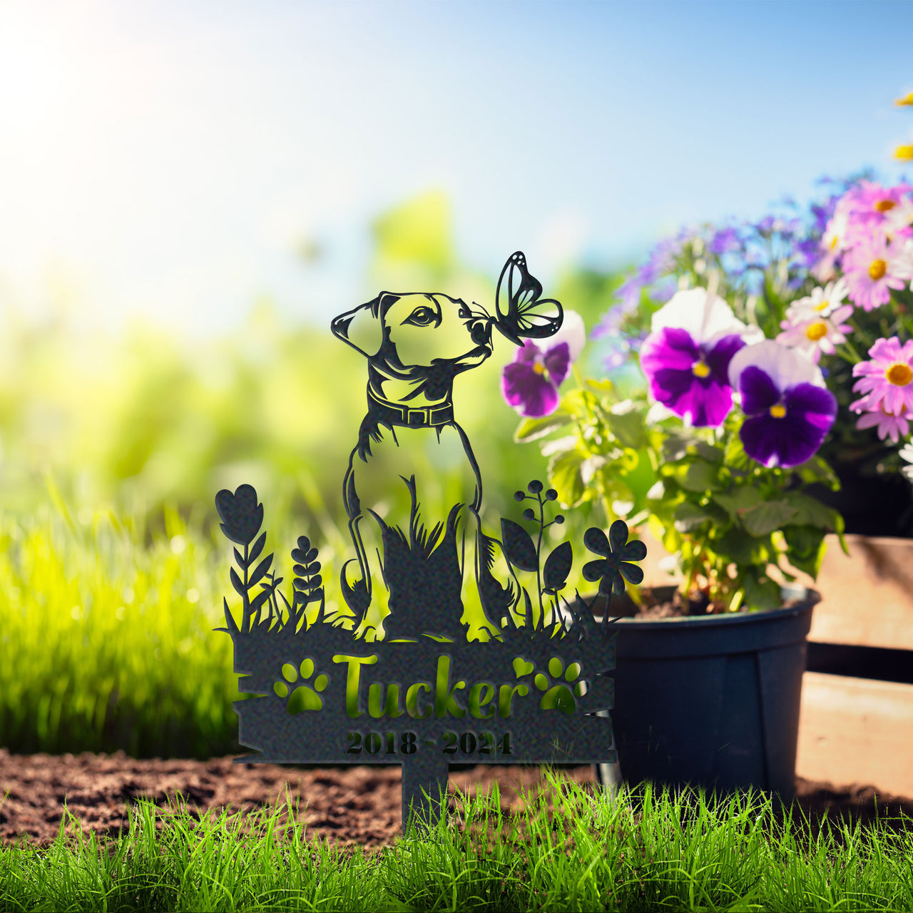 Personalized Garden Stake Gift for Jack Russell Terrier Memorial Pet Sympathy Signs Dog Loss Gift