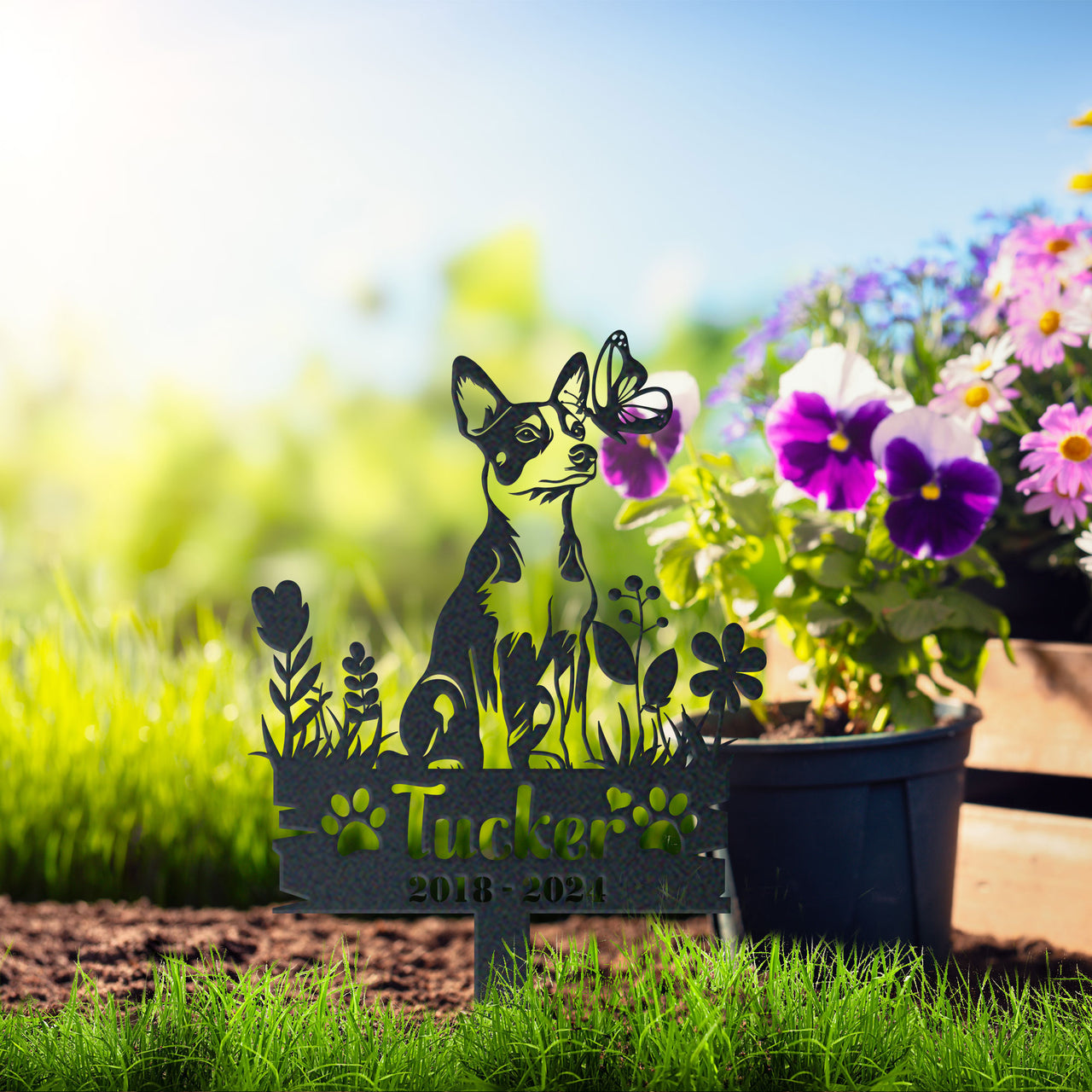 Personalized Garden Stake Gift for Basenji Memorial Pet Sympathy Signs Dog Loss Gift