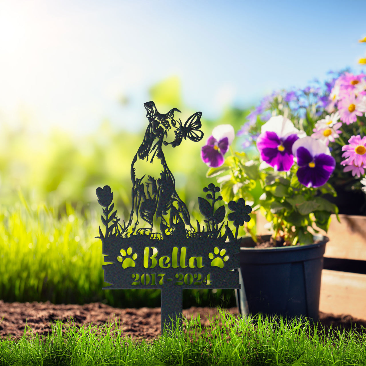 Personalized Garden Stake Gift for Great Dane Memorial Pet Sympathy Signs Dog Loss Gift