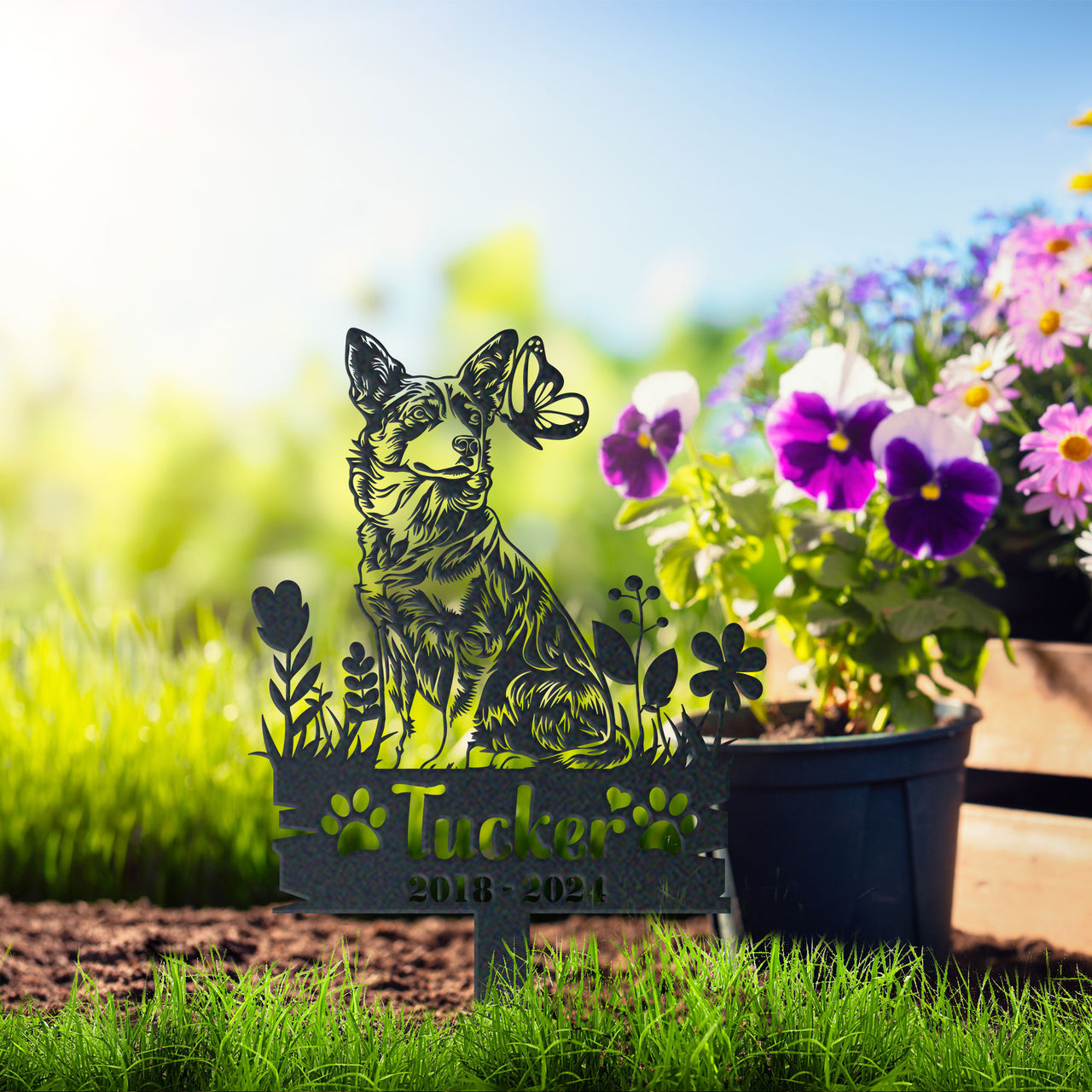 Personalized Garden Stake Gift for Australian Cattle Dog Memorial Pet Sympathy Signs Dog Loss Gift