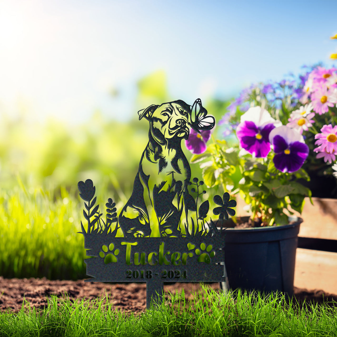 Personalized Garden Stake Gift for American Staffordshire Terrier Memorial Pet Sympathy Signs Dog Loss Gift (Copy)