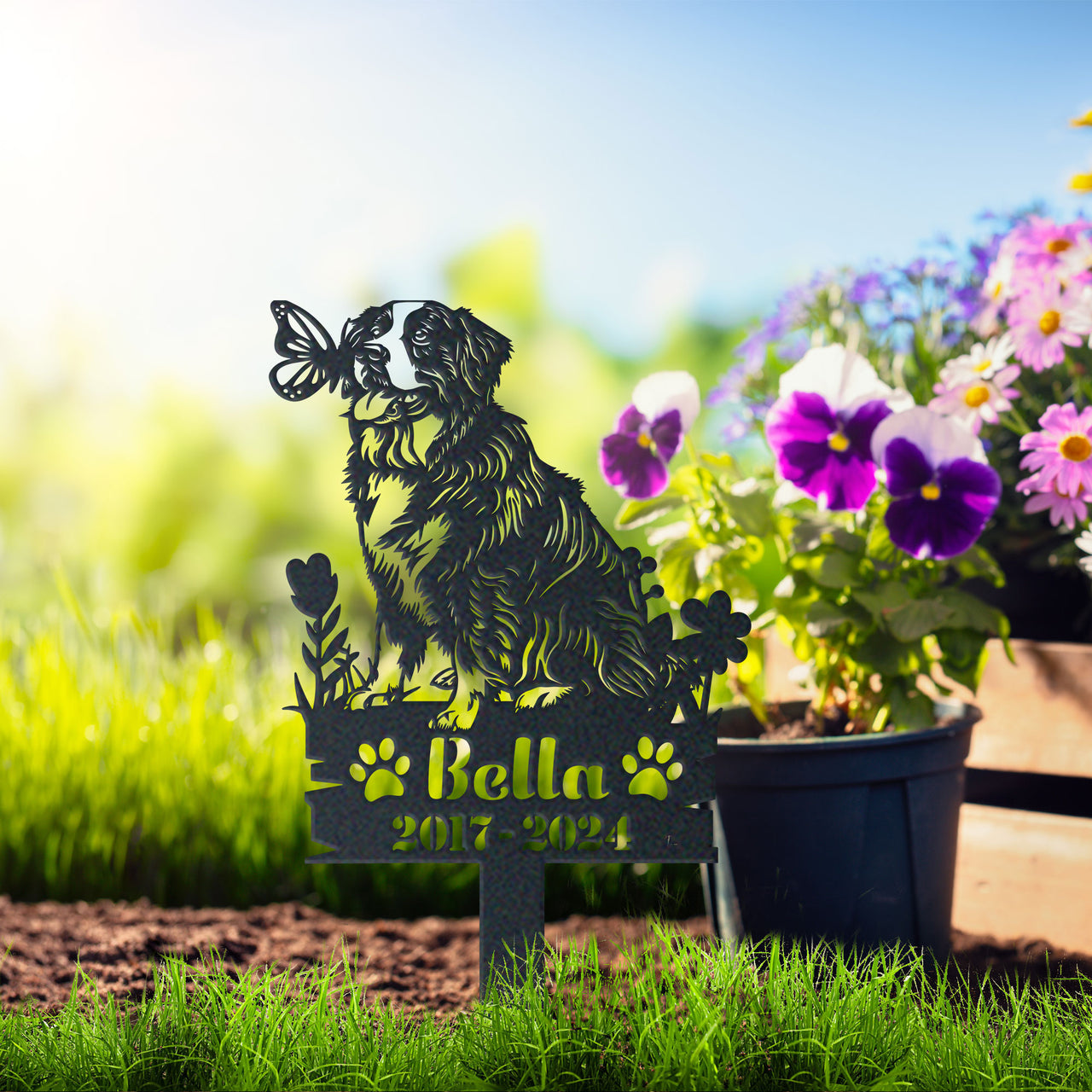 Personalized Garden Stake Gift for Bernese Mountain Memorial Pet Sympathy Signs Dog Loss Gift