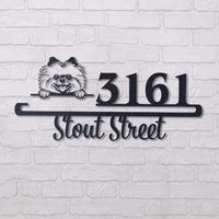 Thumbnail for Cute Pomeranian 2 Address Sign, House Number Sign, Address Plaque, Dog Lovers Gift