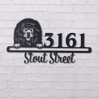Thumbnail for Cute Tibetan Mastiff Address Sign House Number Address Plaque Dog Lovers Gift